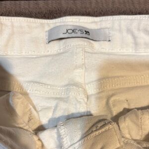 Joe’s Jeans Cuff Crop White Denim Jeans Womens Size 30 Stretch Cropped Slim